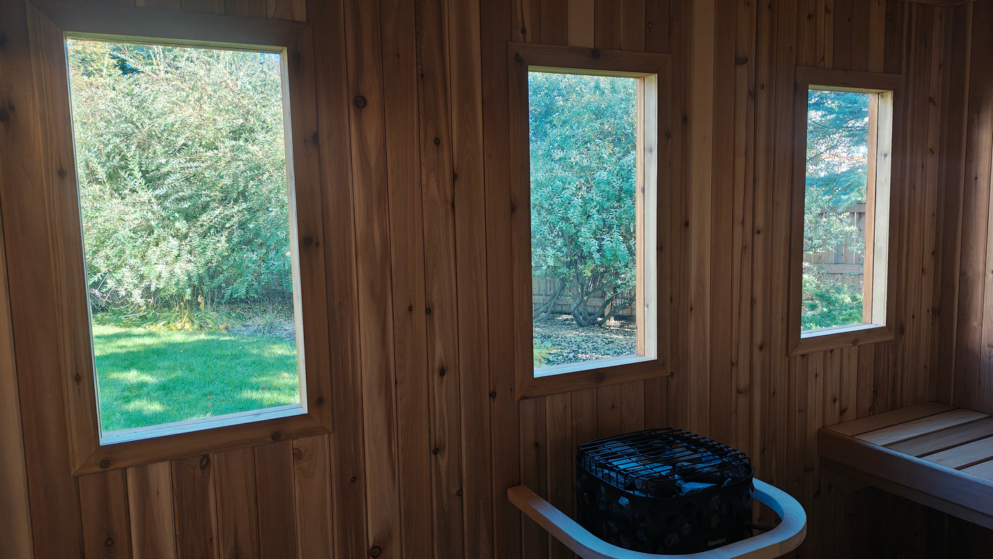 Pure Loyly Full cedar- Outdoor Sauna w/ changroom PL612