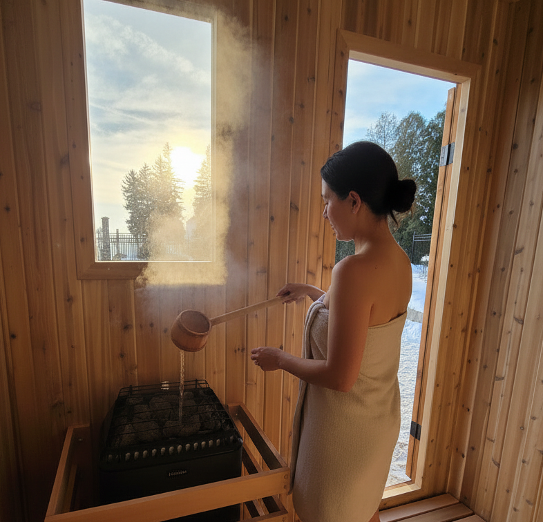 Pure Loyly Full cedar- Outdoor Sauna w/ changroom PL612