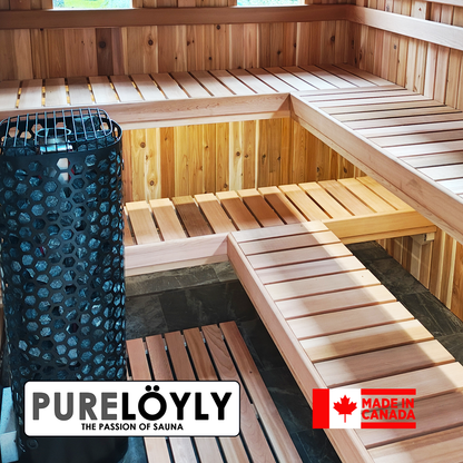 Pure Loyly Full cedar- Outdoor Sauna w/ changroom PL612